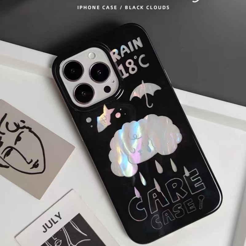 IPHONE Ins Crying Dog Cocok Untuk Iphone14 14pro 14plus 13 13mini 13pro 13prm iPhone12 7Plus 8Plus Xr XS 13 12mini Pro Max Empat Sudut Casing Ponsel Tahan Guncangan