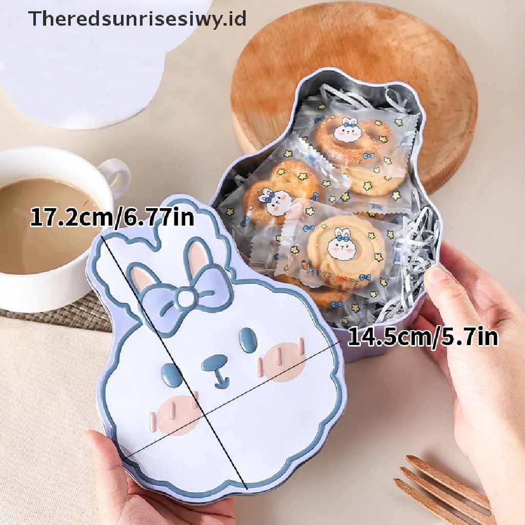 # Baju Lebaran # Easter Box Candy Tin Tins Boxes Gift Cookie Storage Tinplate Tutup Bunny Jar~