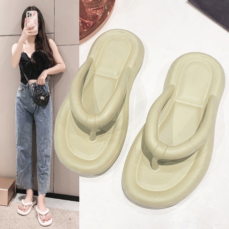 Sandal Jelly MODEL JEPIT Wanita Korean Style Anti Slip Eva Lentur Empuk Motif Polos Warna Warni Sol Rubber Sendal Slippers Super Soft