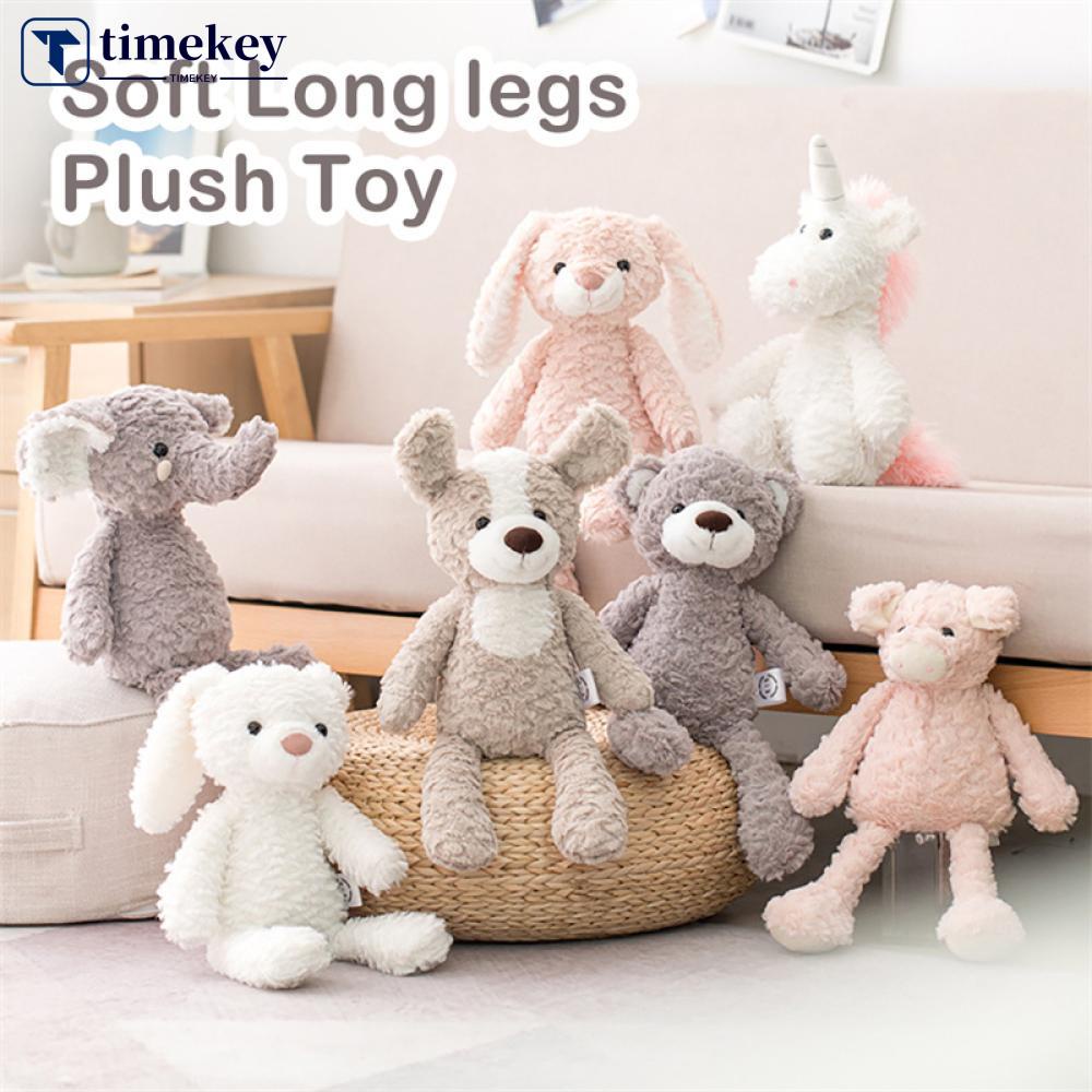 Timekey Lucu Lembut Kaki Panjang Mainan Mewah Boneka Kartun Hewan Bayi Menenangkan Mainan Bunny Unicorn Dino Dekorasi Rumah Boneka Untuk Anak Kids N8U3