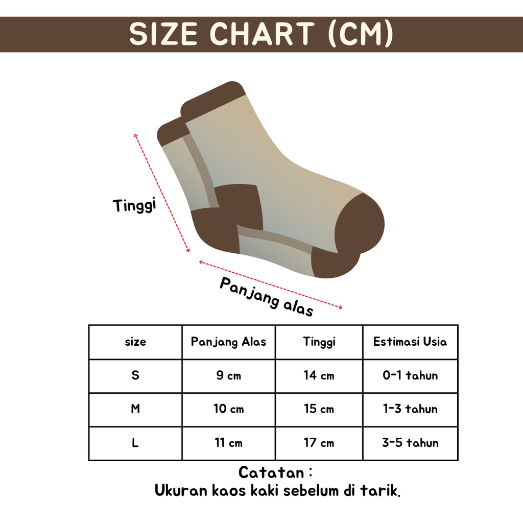 COD - kaos kaki bayi lucu 1 SET ISI 5 pasang karakter / kaos kaki anak UNISEX usia 0-5 tahun  import premium / brownieground