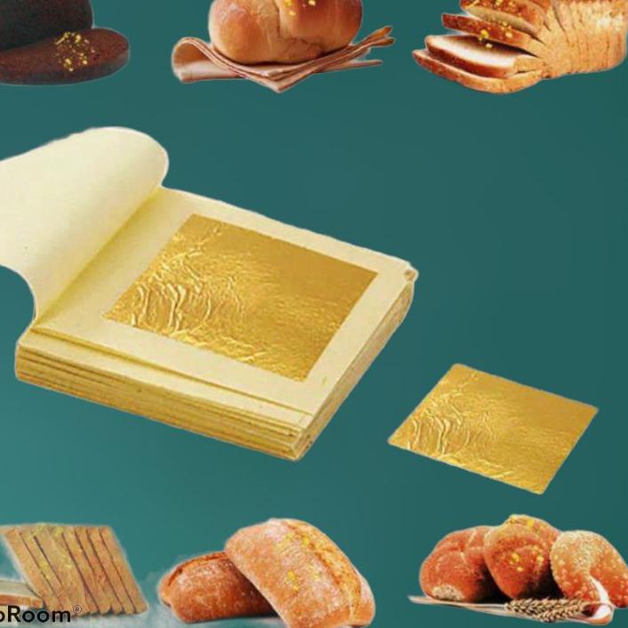 

✶ GOLD EDIBLE LEAF SHEET KERTAS MAS FOOD GRADE 24K 10Lembar ☑