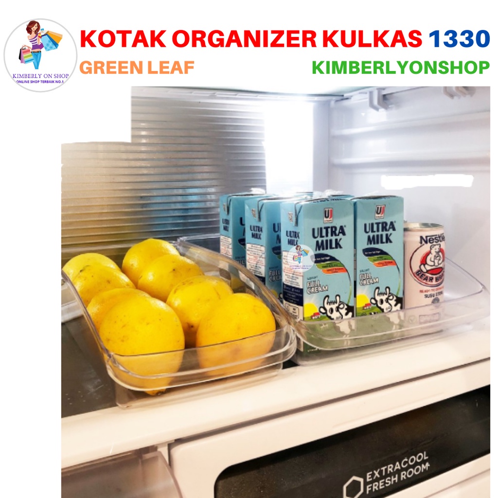 Kotak Kontainer Makanan Kulkas Nampan Cressida 1330 Green Leaf