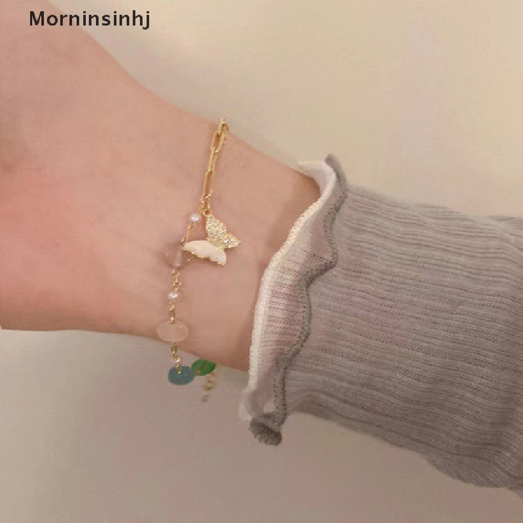 Mornin Gelang Kupu-Kupu Untuk Wanita Manik Warna-Warni Kupu-Kupu Gelang Desain Modis Berkelas Gelang Lucu Manis All-Match Accesorios Perhiasan id