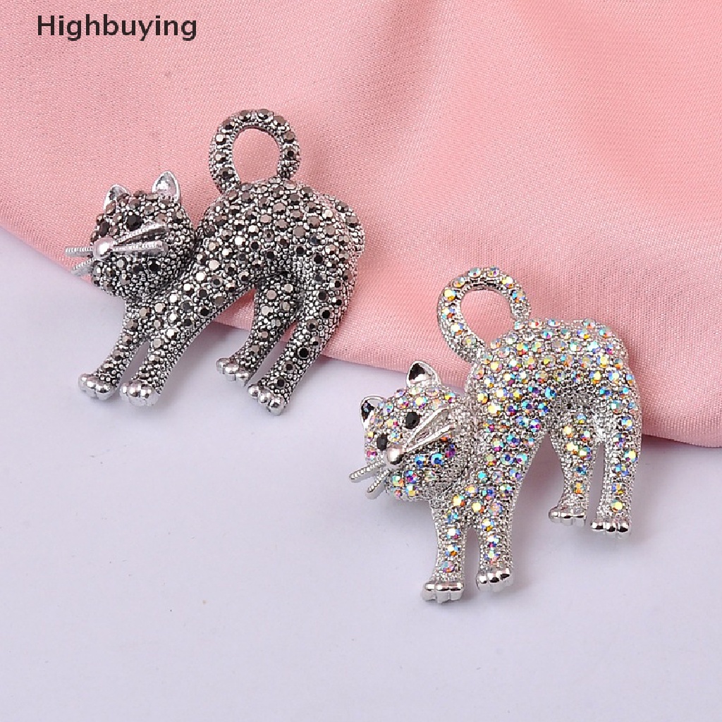 Hbid Fashion Vintage Kucing Lucu Bros Dekorasi Logam Bros Syal Sweater Jas Pin Up Gesper Hewan Bros Peniti Kerah Perhiasan Pin Glory