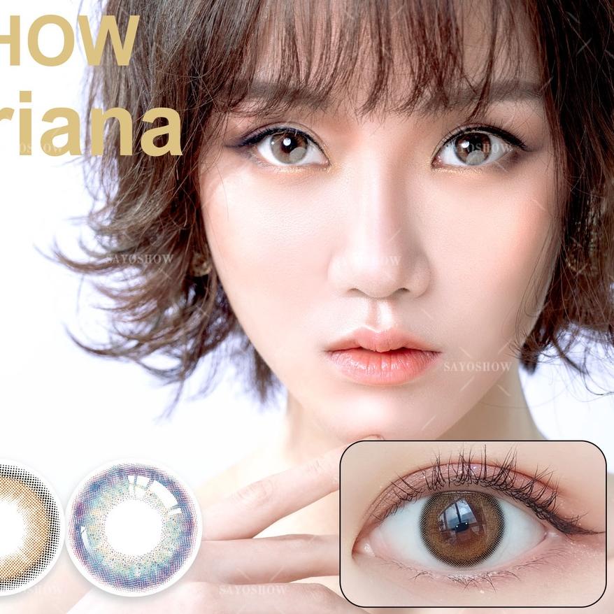 ► ✔️100% ORI SAYOSHOW TRIANA Sepasang Softlens Brown Minus 14 mm ( NORMAL S/D-8.00) Contact Lens Sof