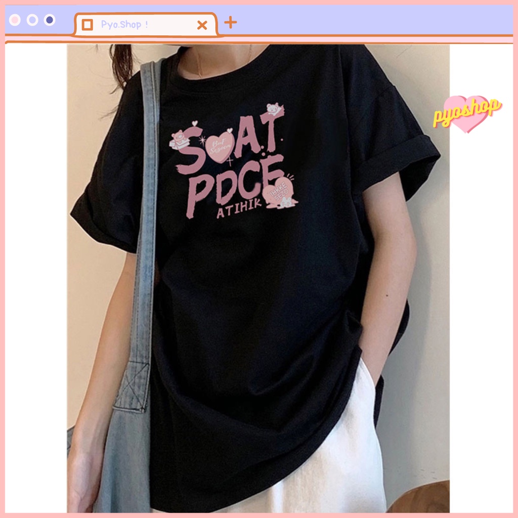 t shirt SOAT kaos oversize atasan korean style wanita korean style wanita ootd