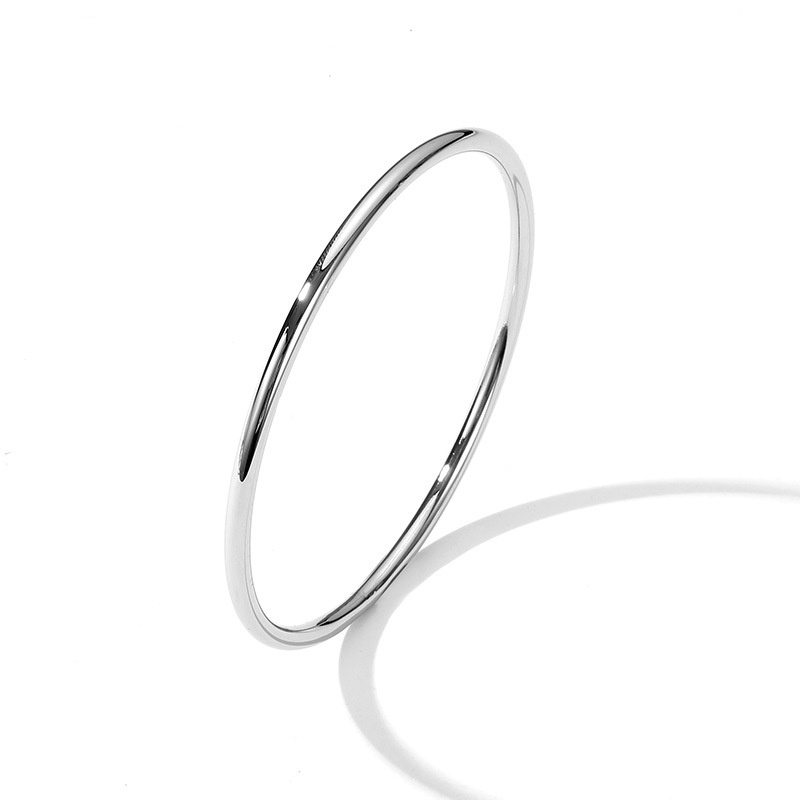 Gelang Simple 2mmTitanium Steel Untuk Wanita