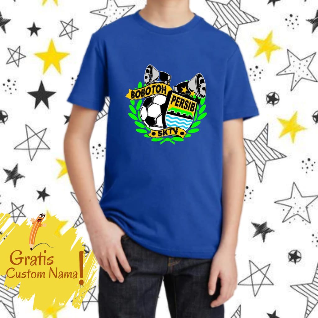 Kaos Persib Anak Laki laki Perempuan / Baju Persib Anak / Nirwana.official / Gratis Pasang Nama Send