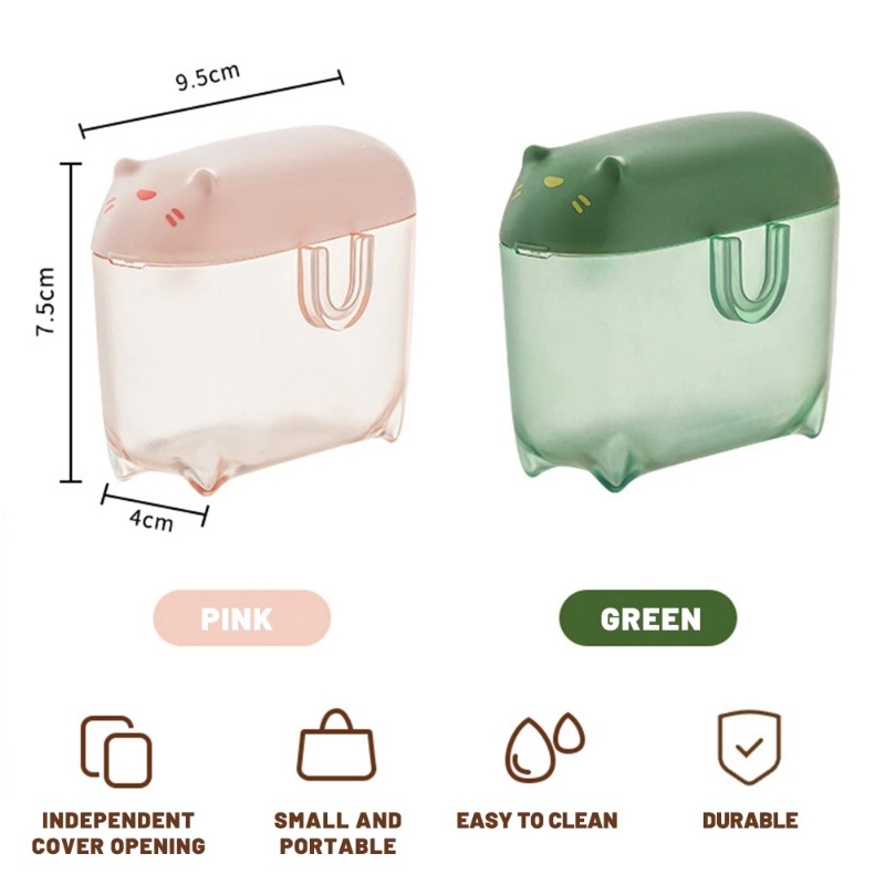 Kotak Penyimpanan Kabel Data Kucing Kartun/Kotak Charger Handphone Tahan Debu Portabel Dengan Penutup