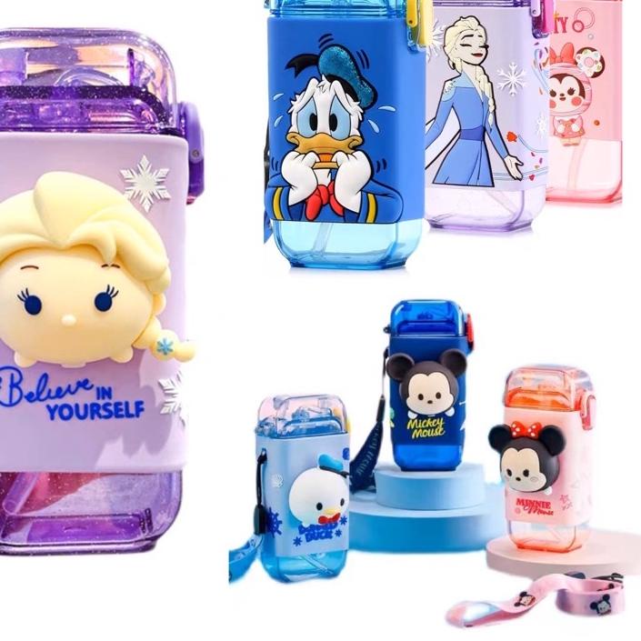 ⅍ botol minum disney square 3D bottle botol minum anak ۞