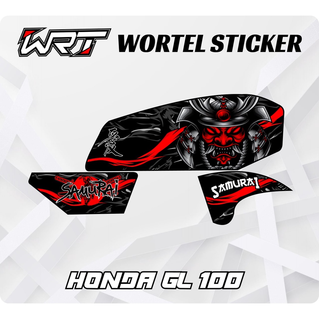 Striping GL100-Stiker Hologram Decal Motor GL 100 Samurai