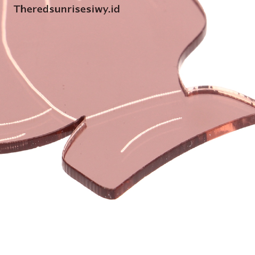 #New# 5pcs Mirror Acrylic Cross Cupcake Topper Perlengkapan Dekorasi Kue Baptis~
