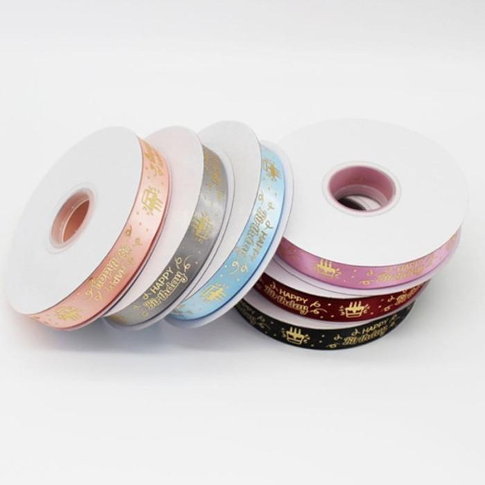 

Pita Satin Happy Birthday Gambar Ulang Tahun Pita Kado P: 45M, L: 2Cm