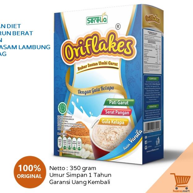 

❅ ORIFLAKES SLIM Diet Sereal Umbi Garut Penurun Berat Badan Asam Lambung Gerd Maag kemasan 350g ✪