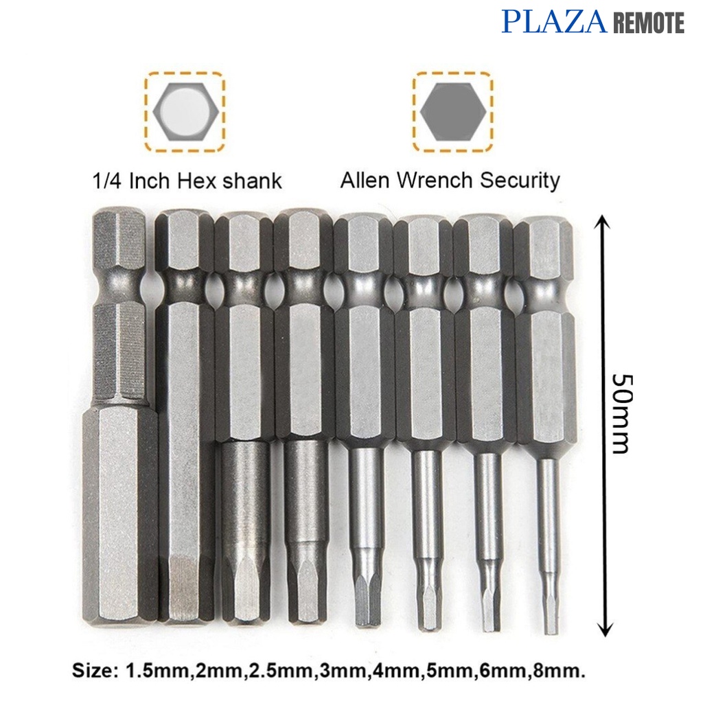 MATA OBENG TORX BINTANG / HEX SHANK MAGNETIC 8IN1 50MM