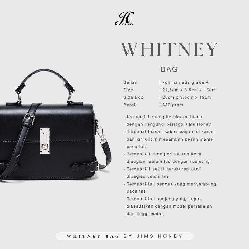 Free Box Whitney Bag Jims Honey Tas Selempang Wanita Import