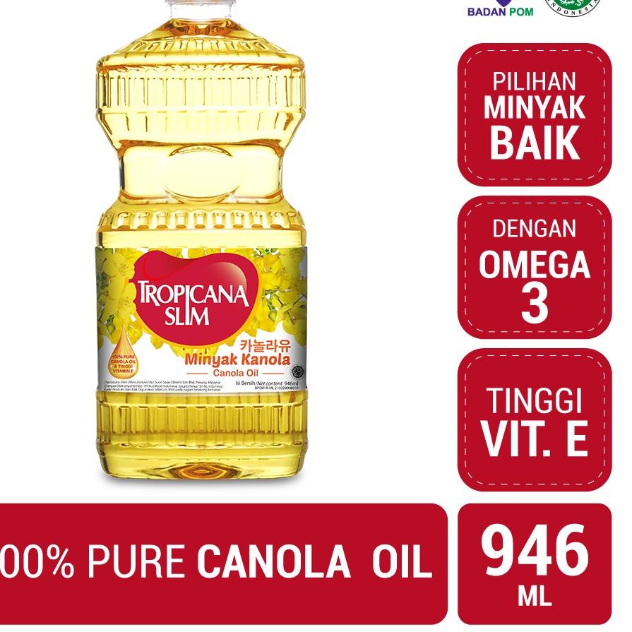 

♤ Tropicana Slim Minyak Kanola 946ml - 100% Pure Canola Oil ♘