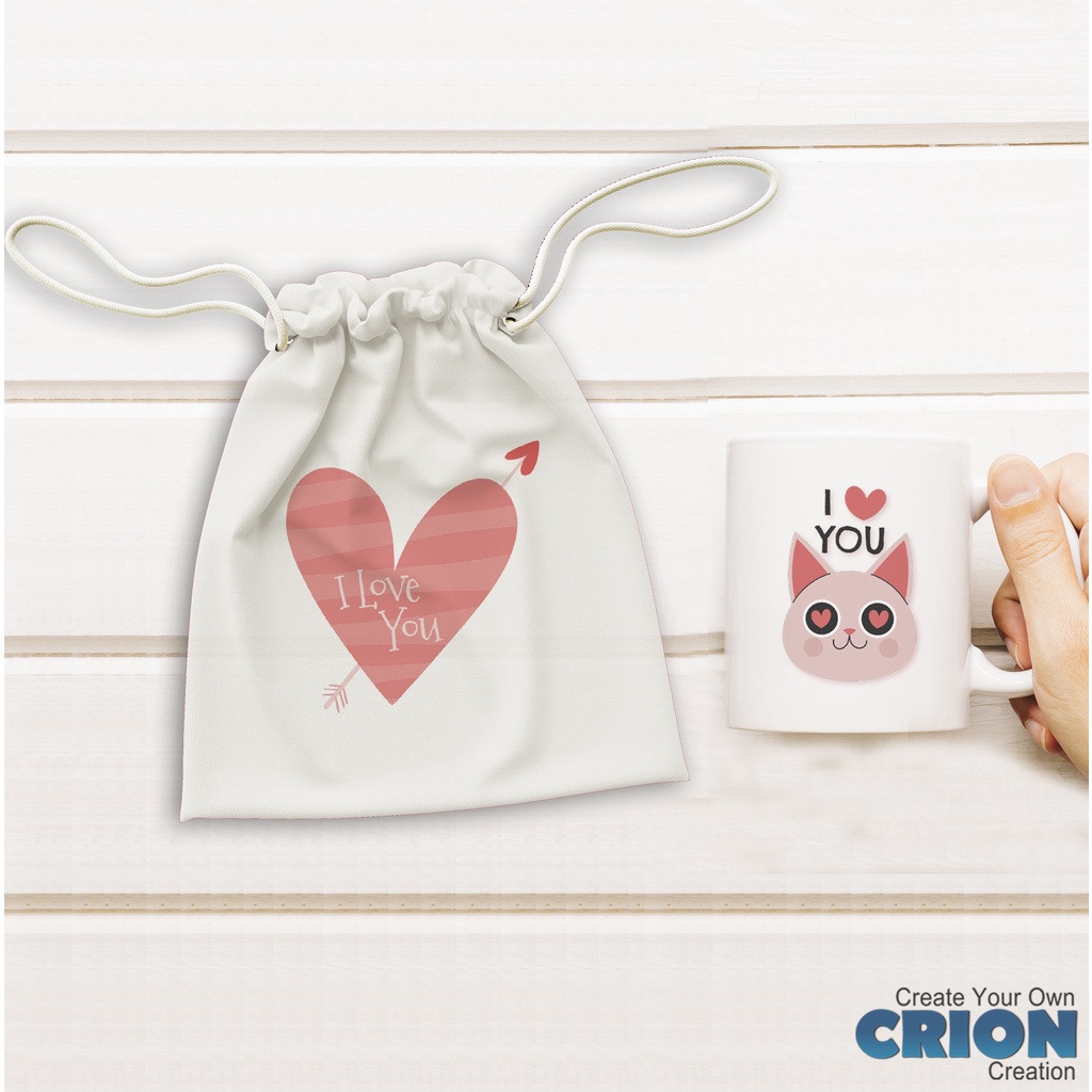 Mug Hampers Happy Valentine Day - Bisa Request Nama - By Crion