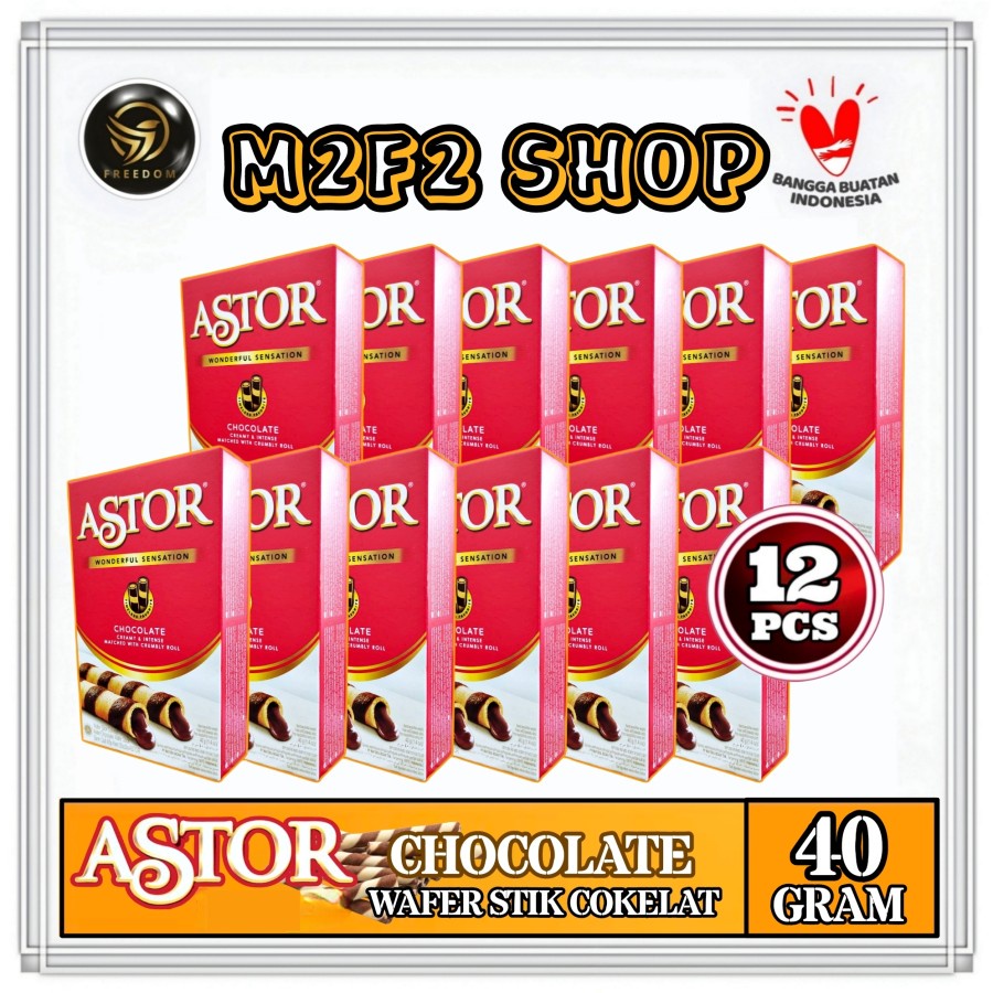 

ASTOR Wonderful Sensation Stick Chocolate | Wafer Stik Cokelat - 40 gr (Kemasan 12 Pcs)