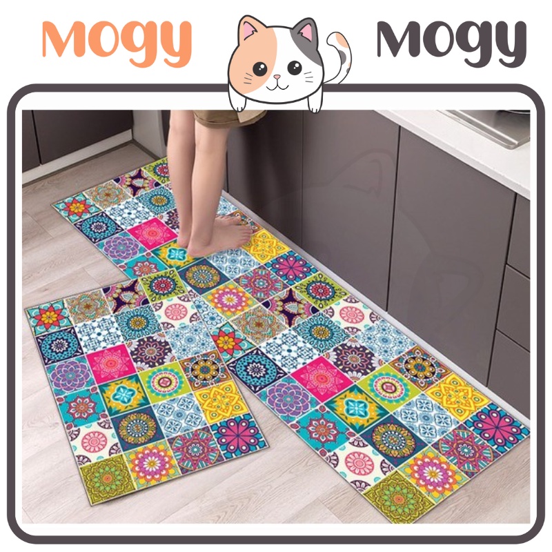 MOGYMOGY HL0466 2 In 1 Kitchen Floor Mat Keset Alas Lantai Kamar Tidur Rumah Dapur Anti Selip Keset Kaki Dapur