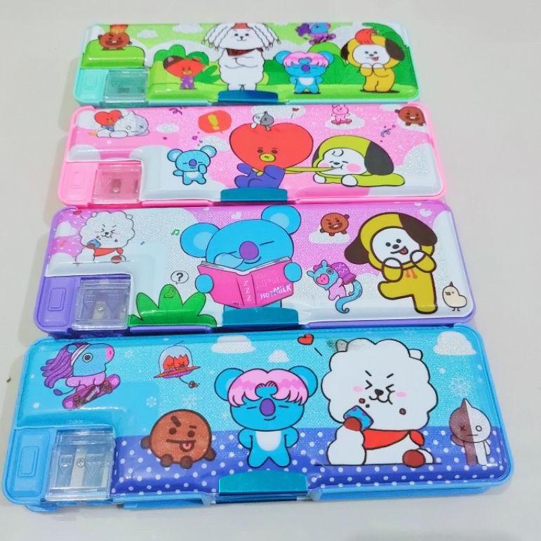 

W79 tempat pencil bt21, pencil case BT21 series magnet plus rautan BIG DISKON あ
