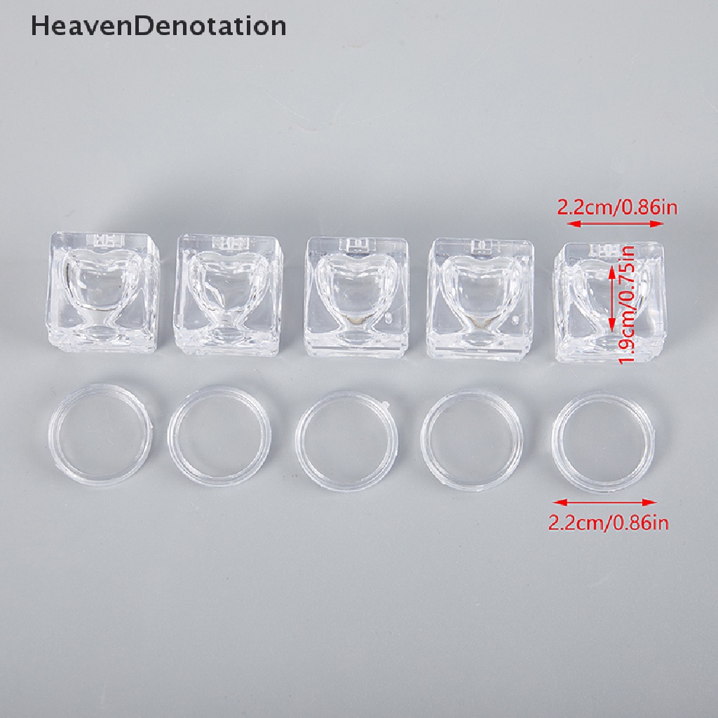 [HeavenDenotation] 5pcs 0.5/1g Krim Wajah Lip Balm Wadah Toples Kosmetik Eyeshadow Makeup Pot HDV