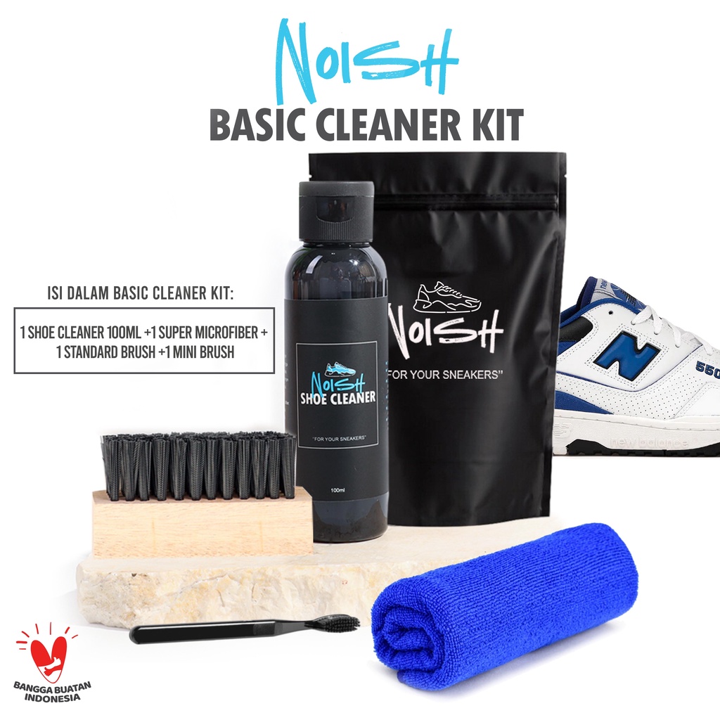 Noish Basic Cleaner Kit / Cairan pembersih Sepatu / Shoes Cleaner / Sabun Cuci Sepatu / Paket Cuci Sepatu