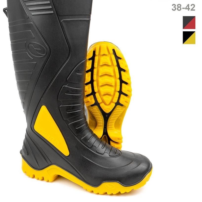 ➯ AP Boots AP TERRA 3 HITAM KUNING - Sepatu boots PVC ►