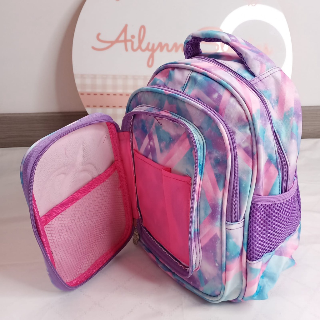 Tas Ransel Sekolah Anak Perempuan + Kotak Pensil ukuran TK Unicorn