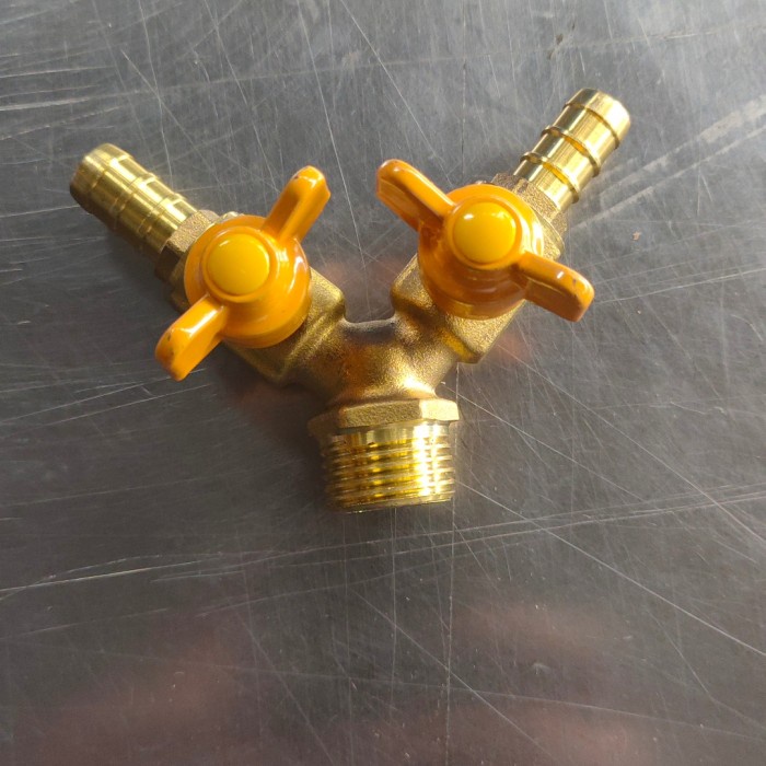 Regulator Cabang 2/Regulator Spliter Drat 1/2 Inch