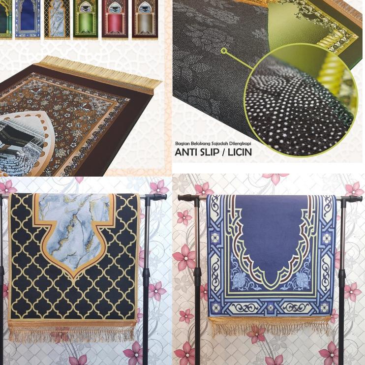➺ {BISA } Sajadah Tebal Premium Berkualitas Anti Slip Ukuran 110 x 60cm / Sajadah Bulu Tebal / Perle