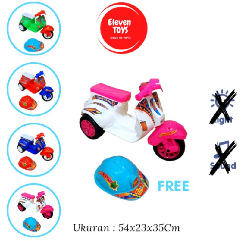 MAINAN ANAK MOTORAN VESPA / MAINAN ANAK KENDARAAN TUNGGANG / MAINAN ANAK VESPA MOTOR VC 162