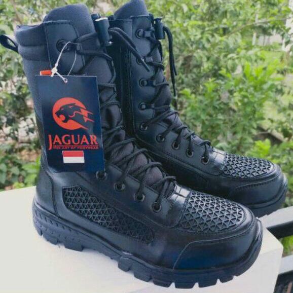 Sale Terbatas Sepatu pdl terbaru TNI/POLRI bahan kulit asli brand jaguar