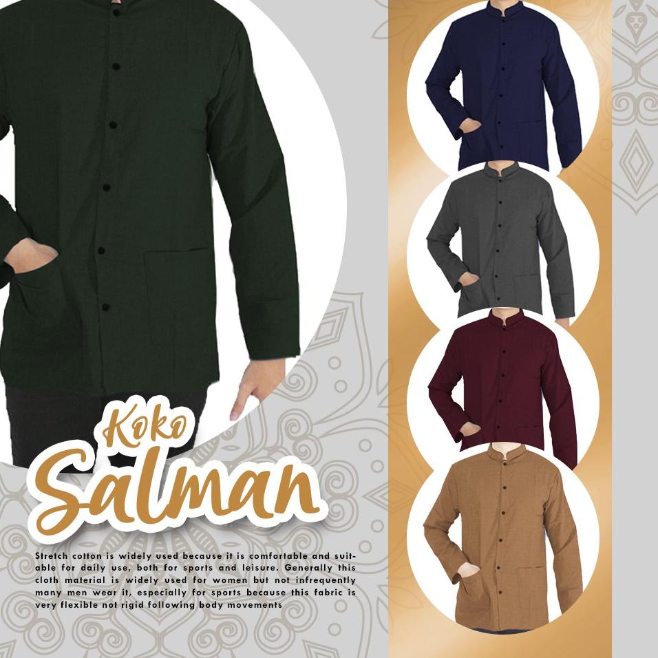 PALING DICARI RISRUS FASHION MIX HEM SALMAN KOKO PRIA LENGAN PANJANG BAJU KOKO COWO COWOK POLOS KOKO