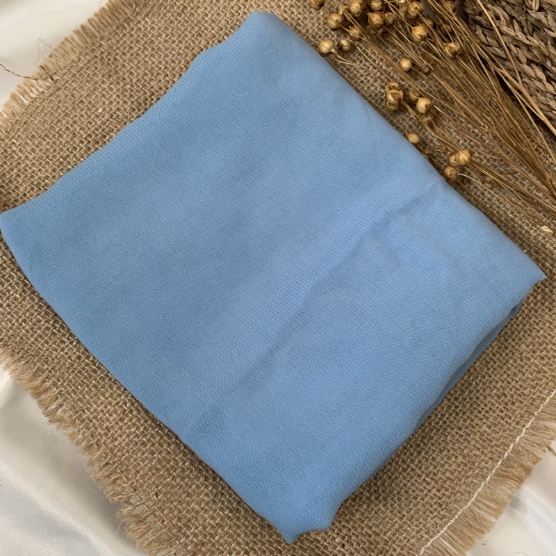 HIJAB BELLA SQUARE POLLYCOTTON SIZE 110X110/ KERUDUNG HIJAB BELLA SQUARE WARNA BIRU WARDAH
