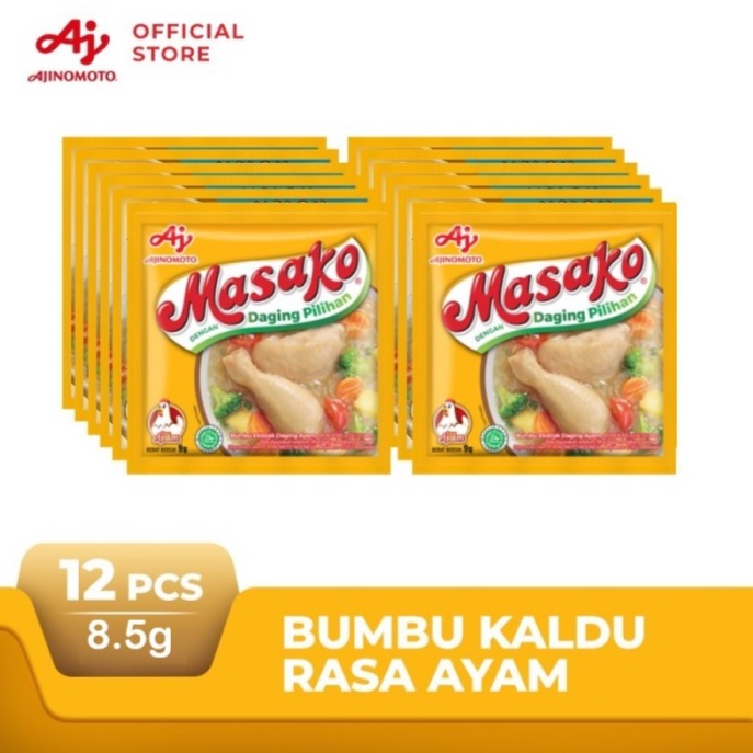 

Masako® Bumbu Kaldu Penyedap Rasa Ayam Kemasan 8.5g x 12 pcs