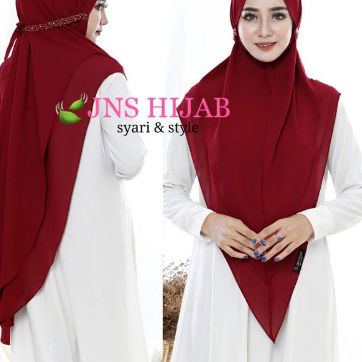 ◌ khimar maryam tali payet/khimar ceruty premium jumbo 2 layer ori jns hijab ➢