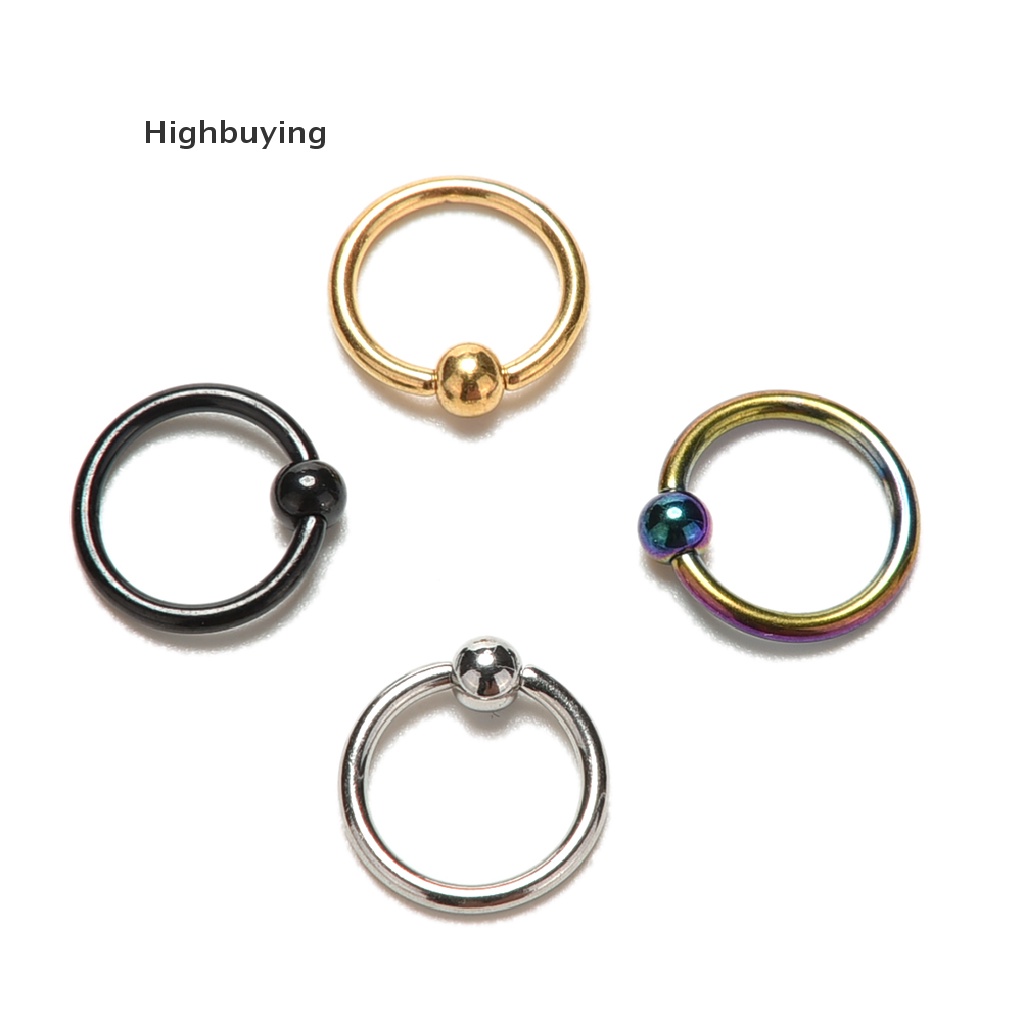 Hbid 1biji Cincin Hidung Chic Bibir Telinga Hidung Clip On Bola Hidung Bibir Hoop Earring Glory