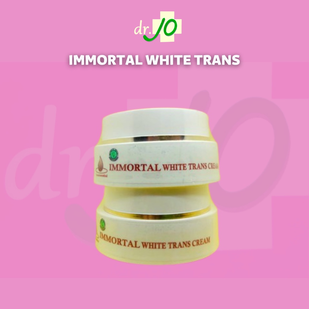IMMORTAL WHITE TRANS CREAM | CEAM PERAWATAN WAJAH KLINIK DR JO | ORIGINAL | BPOM | AMAN