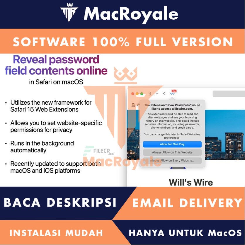 [MacOS] Show Passwords for Safari Full Version Lifetime Full Garansi