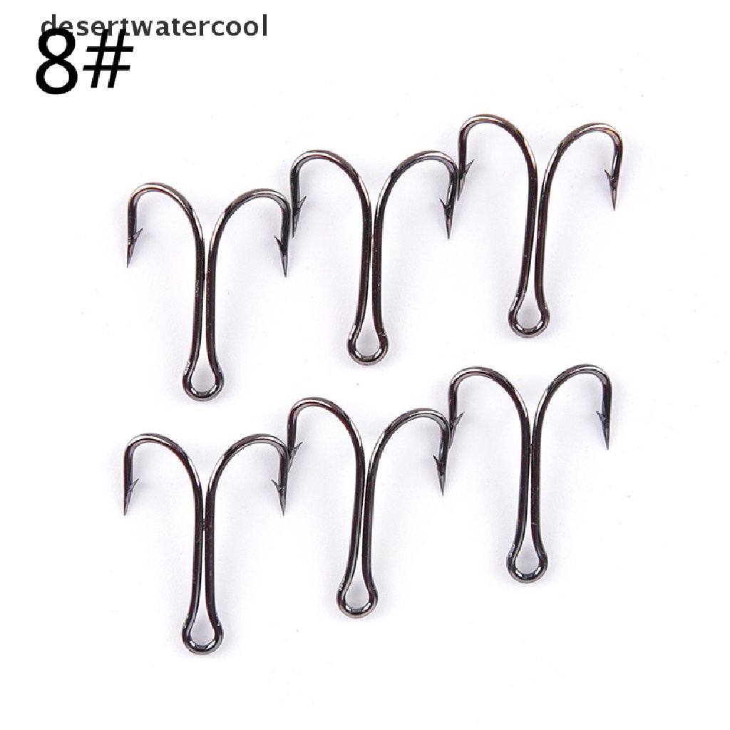 Deid 50pcs Ganda Baja Karbon Tinggi Hitam Memancing Kait Jangkar Ganda Air Asin 50pcs Kait Pancing Ganda Pengikat Lalat Kecil Kait Jangkar Ganda 50pcs Ganda Baja Karbon Tinggi Ganda