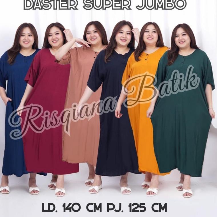 TERBARU LD 140 Daster Jumbo Batik Polos XXXL Ld 140 Baju Tidur Wanita