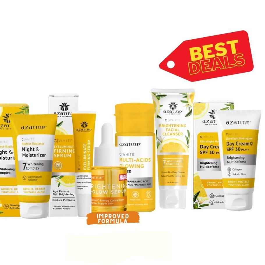 ✶ Azarine paket C White lengkap (FACE SERIES, 6 PCS) | Paket C White eko (4 pcs) | SERUM MARVEL ❊