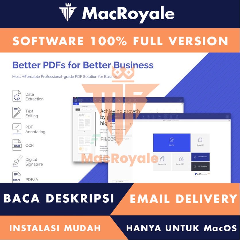 [MacOS] Wondershare PDFelement Pro (OCR) Full Version Lifetime Full Garansi
