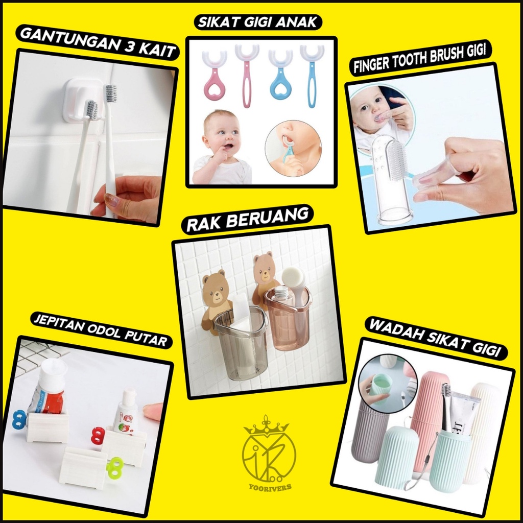 Paket Lengkap Sikat Gigi Bayi Anak 1 tahun Paket Lengkap Tempat Sikat Gigi Wadah Odol Gigi Botol Sik