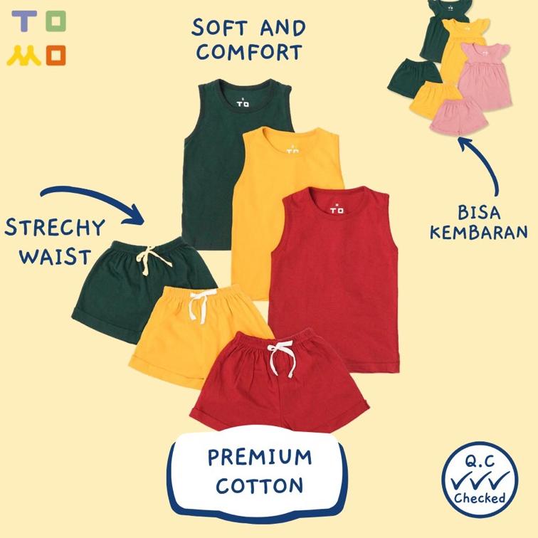 RECOMENDED TOMO WEAR - Genki Playset - Setelan Anak Polos