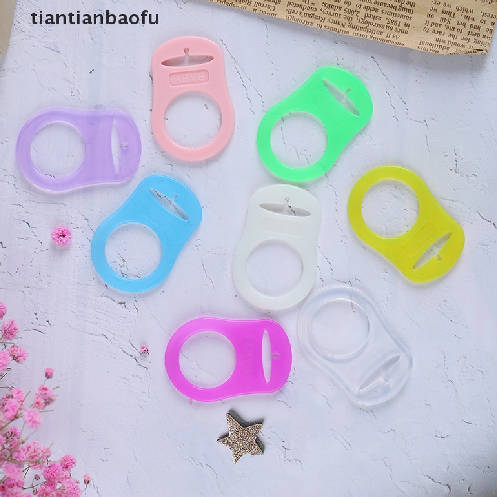 [tiantianbaofu] 5pcs/pack Baby Dummy Dot Holder Klip Adaptor Untuk Cincin Tombol Silikon Butik