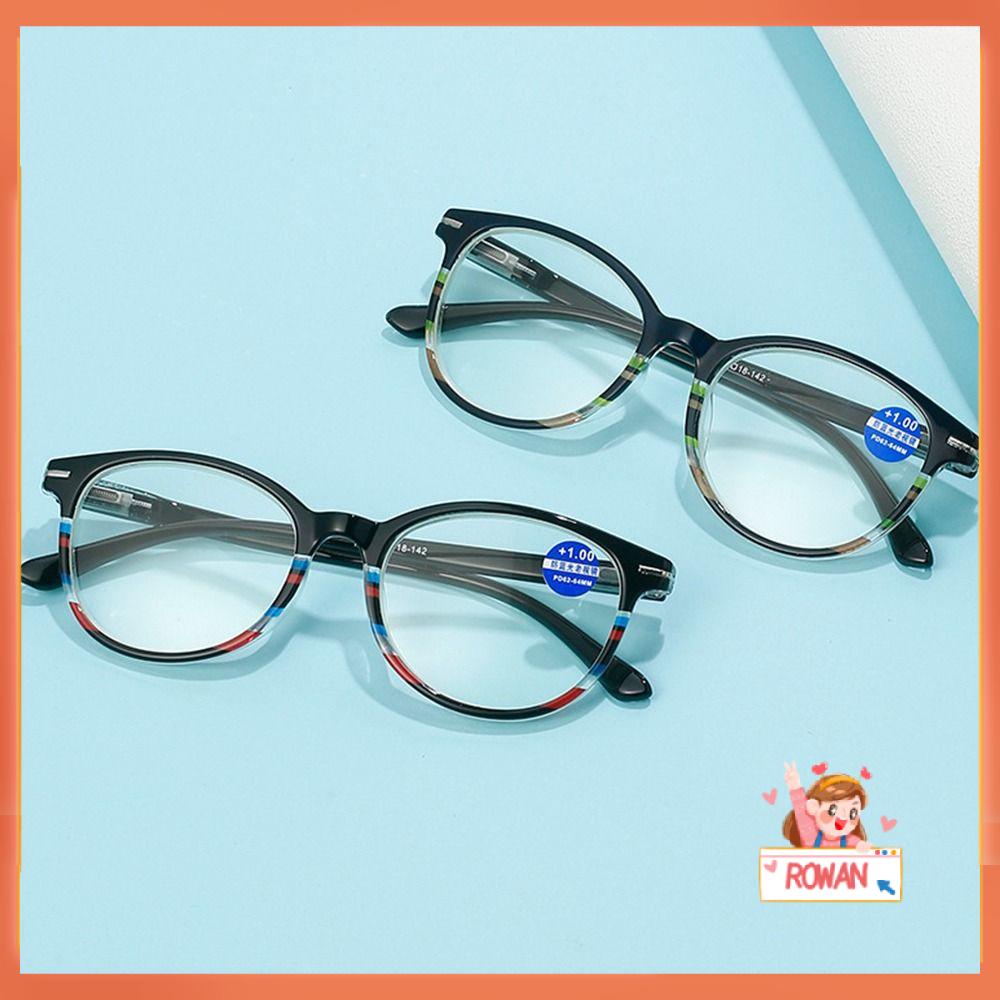 R-flower Kacamata Baca Pria Wanita Portable Elegan Vintage Ultra Light Frame