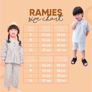 3PCS RAMIES SET SETELAN BAJU ANAK PEREMPUAN DAN LAKI LAKI BAJU LEBARAN ANAK 6 BULAN - 6 TAHUN TBL